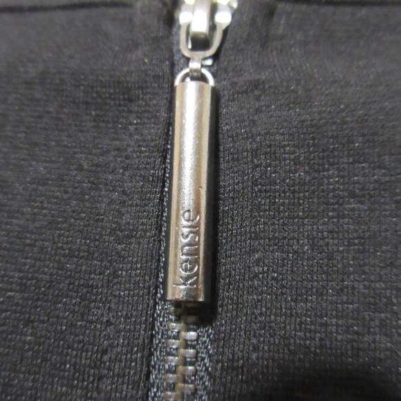 NWT Y2K Kensie Sheath Bodycon Dress S Long Sleeve Color Block Blue Black Retro - Picture 6 of 8